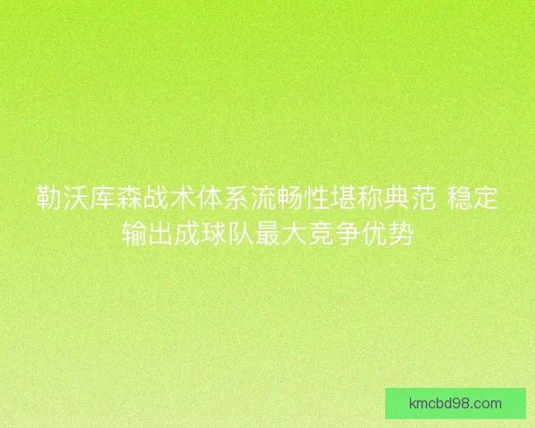 勒沃库森战术体系流畅性堪称典范 稳定输出成球队最大竞争优势